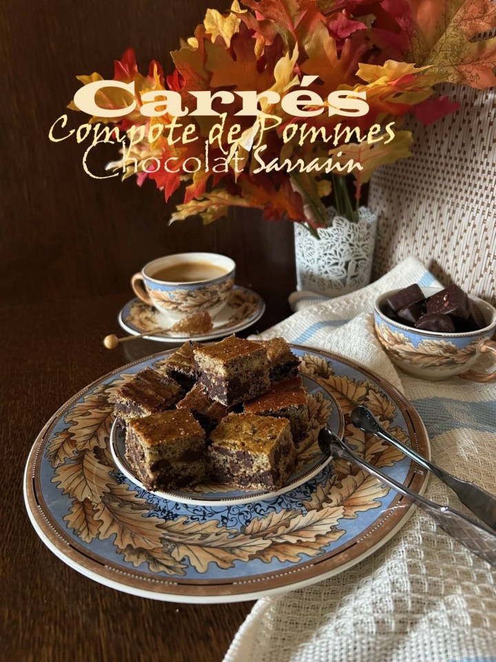 Carrés Compote de Pommes Chocolat & Sarrasin