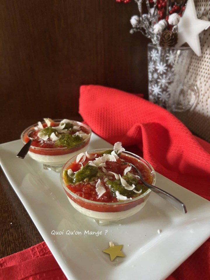 Blanc-Manger au Parmesan - Coulis de Tomates