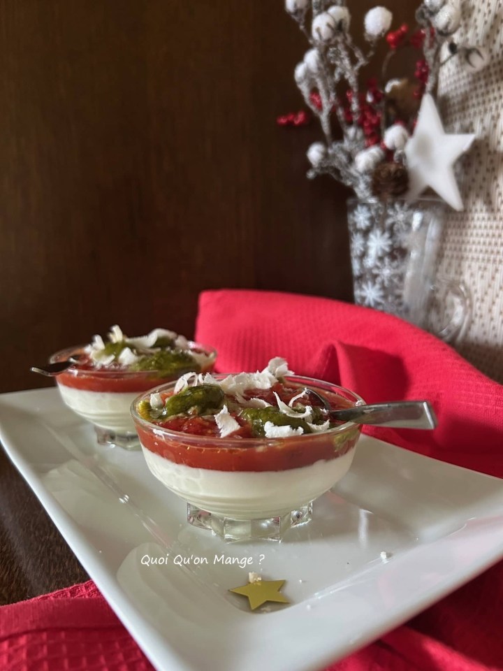 Blanc-Manger au Parmesan - Coulis de Tomates