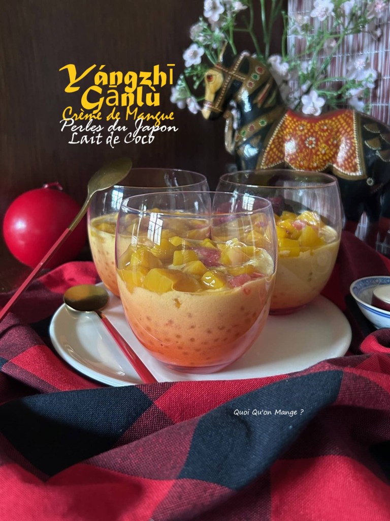 Crème de Mangue - Pulpes de Pomelo - Perles du Japon Lait de Coco