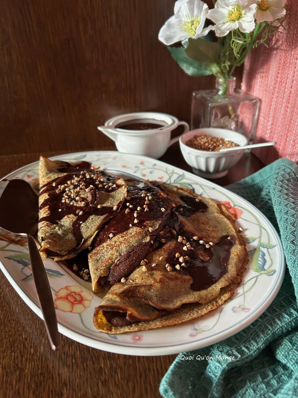 Crêpes Sarrasin soufflées - Sauce Chocolat