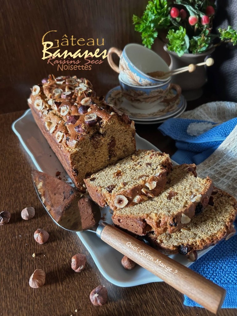 Gâteau aux Bananes et Raisins Secs