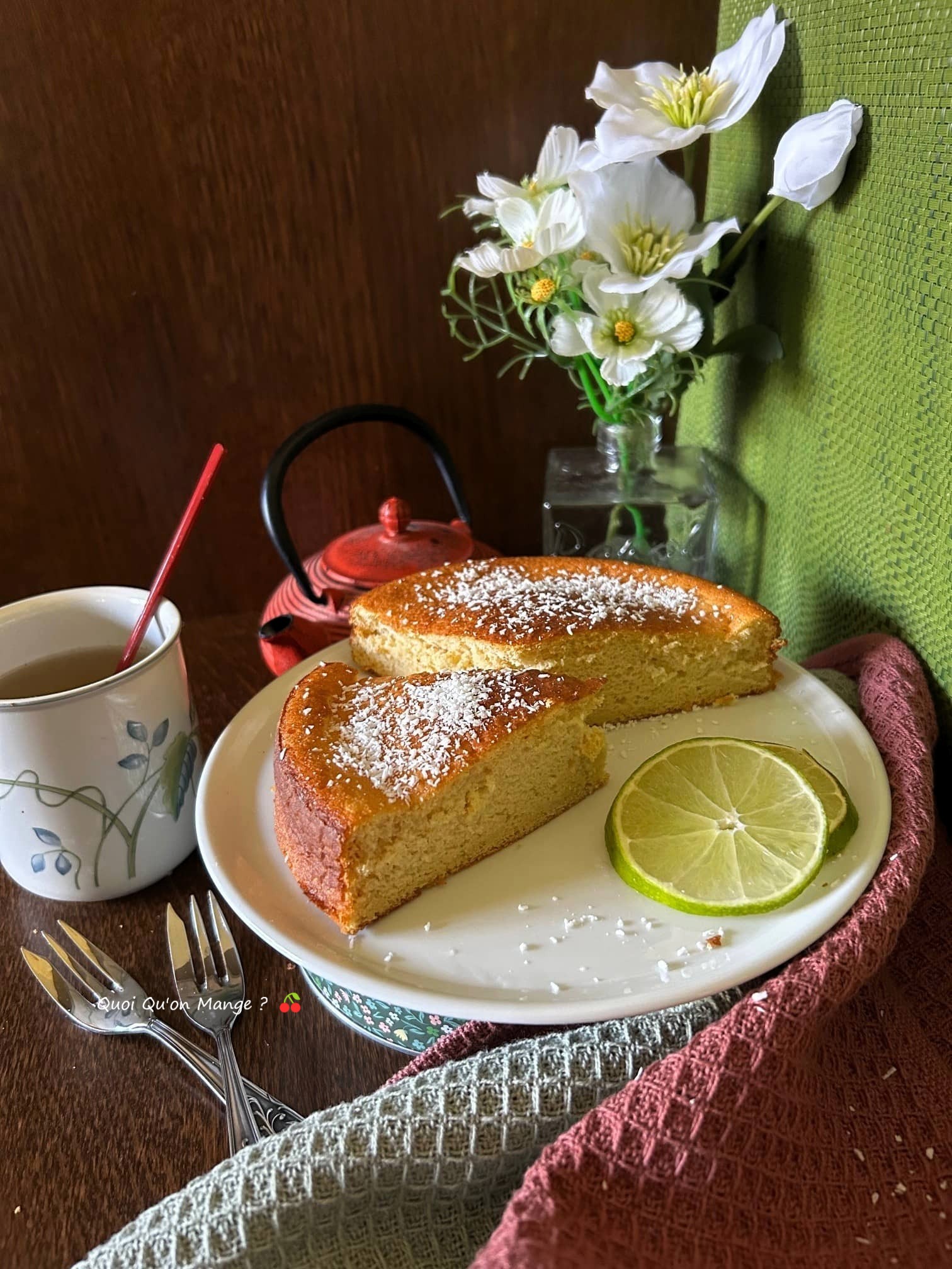 Gâteau à la Cuiller parfumé au Citron Vert [sans&nbsp;lactose]
