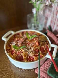Clafoutis aux Fraises | Rhubarbe et Vanille