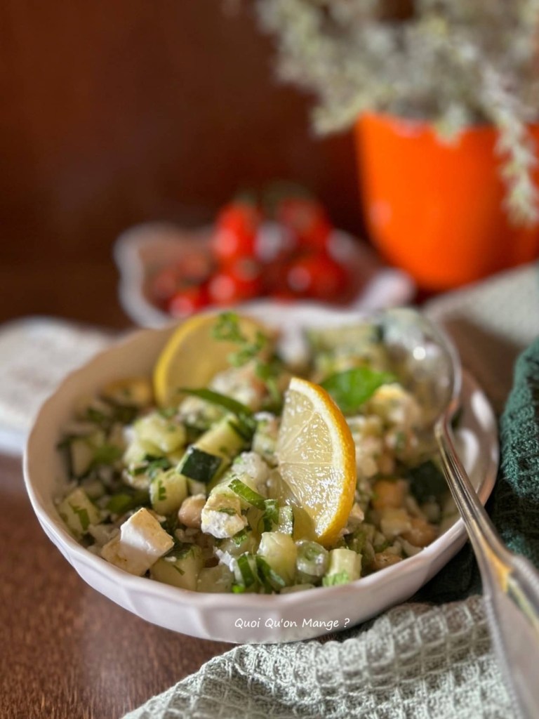 Salade Concombre - Feta et Pois Chiches