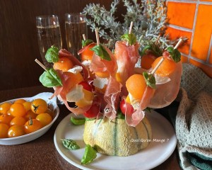 Mini Brochettes Mangue Melon Mozza Tomate | Une belle fraĂ®cheur d’EtĂ©