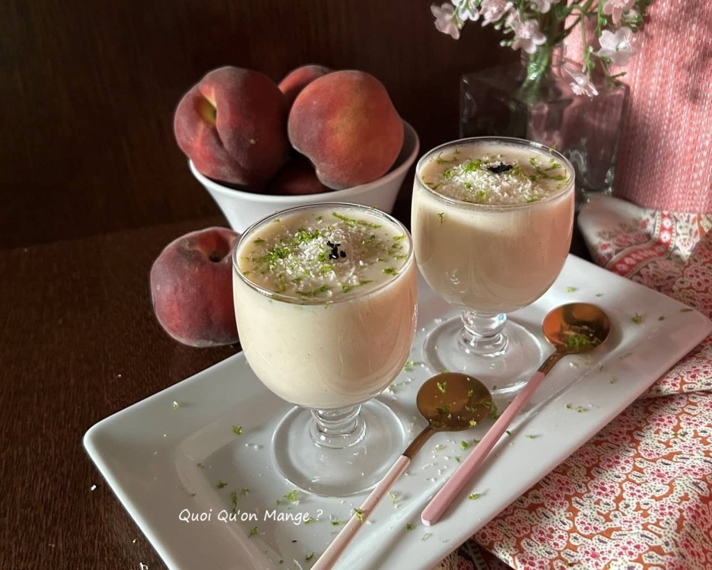 Crème Vanillée de Pêches Blanches – Coco & Citron&nbsp;Vert