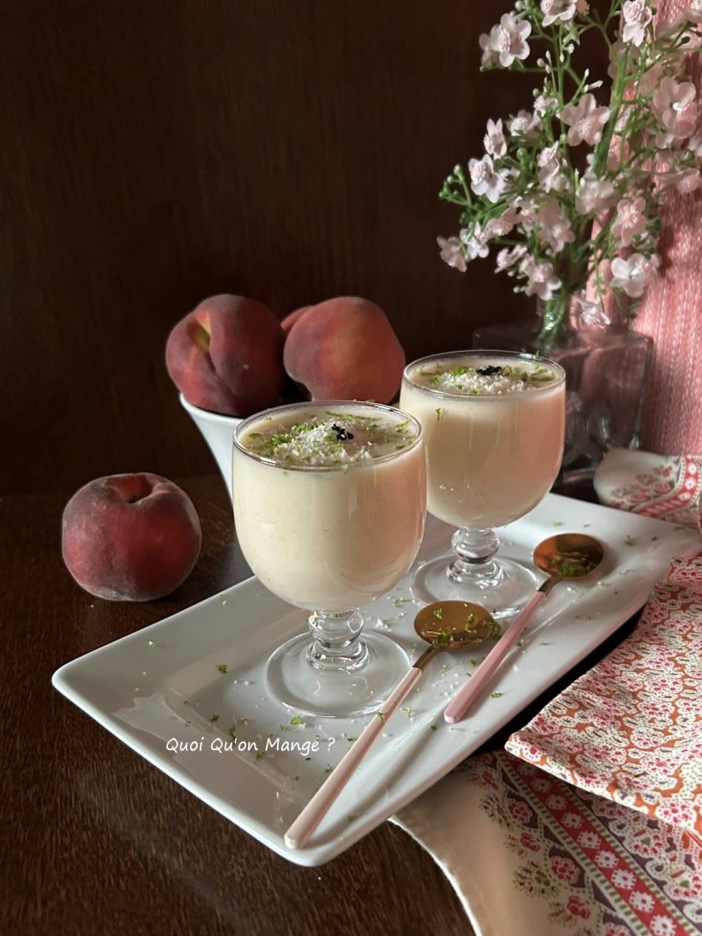 Crème Vanillée de Pêches Blanches – Coco & Citron&nbsp;Vert