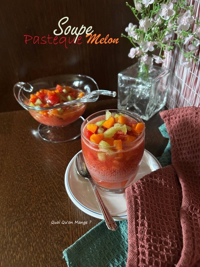 Soupe PastĂšque & Melon Inspiration Alain Ducasse