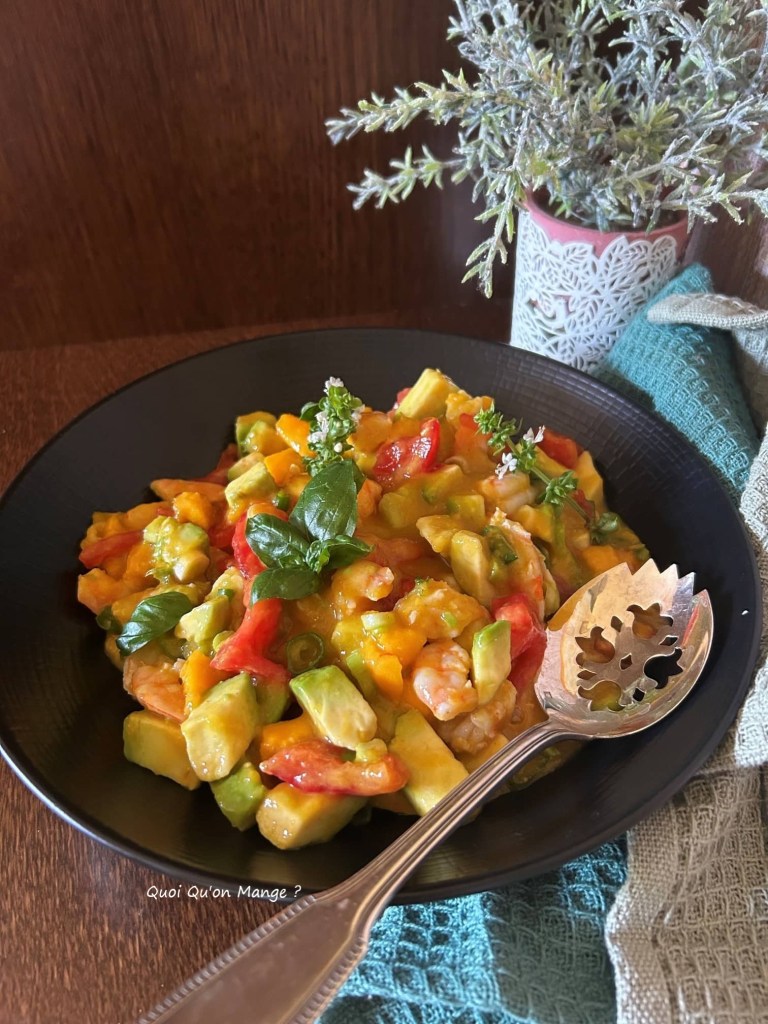 Salade Ceviche Mangue Crevettes