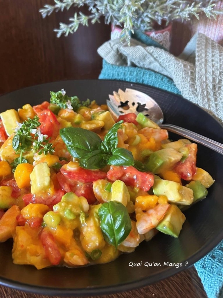 Salade Ceviche Mangue Crevettes
