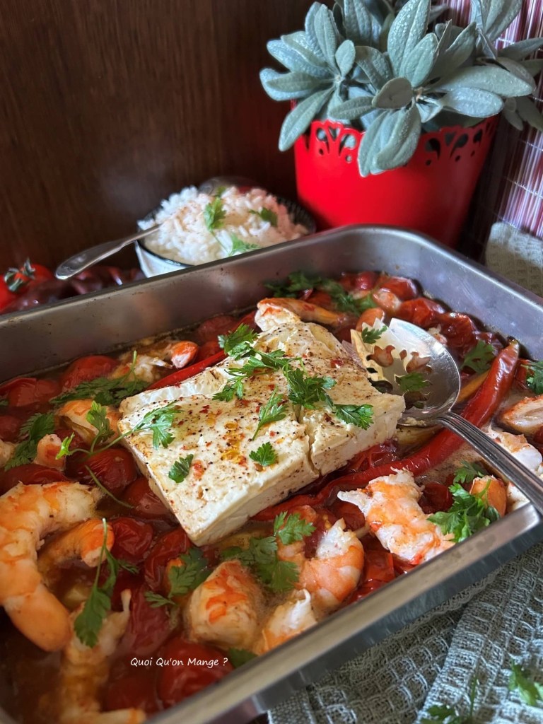 Crevettes - Tomates grillées & Feta | Recette de Y. Ottolenghi
