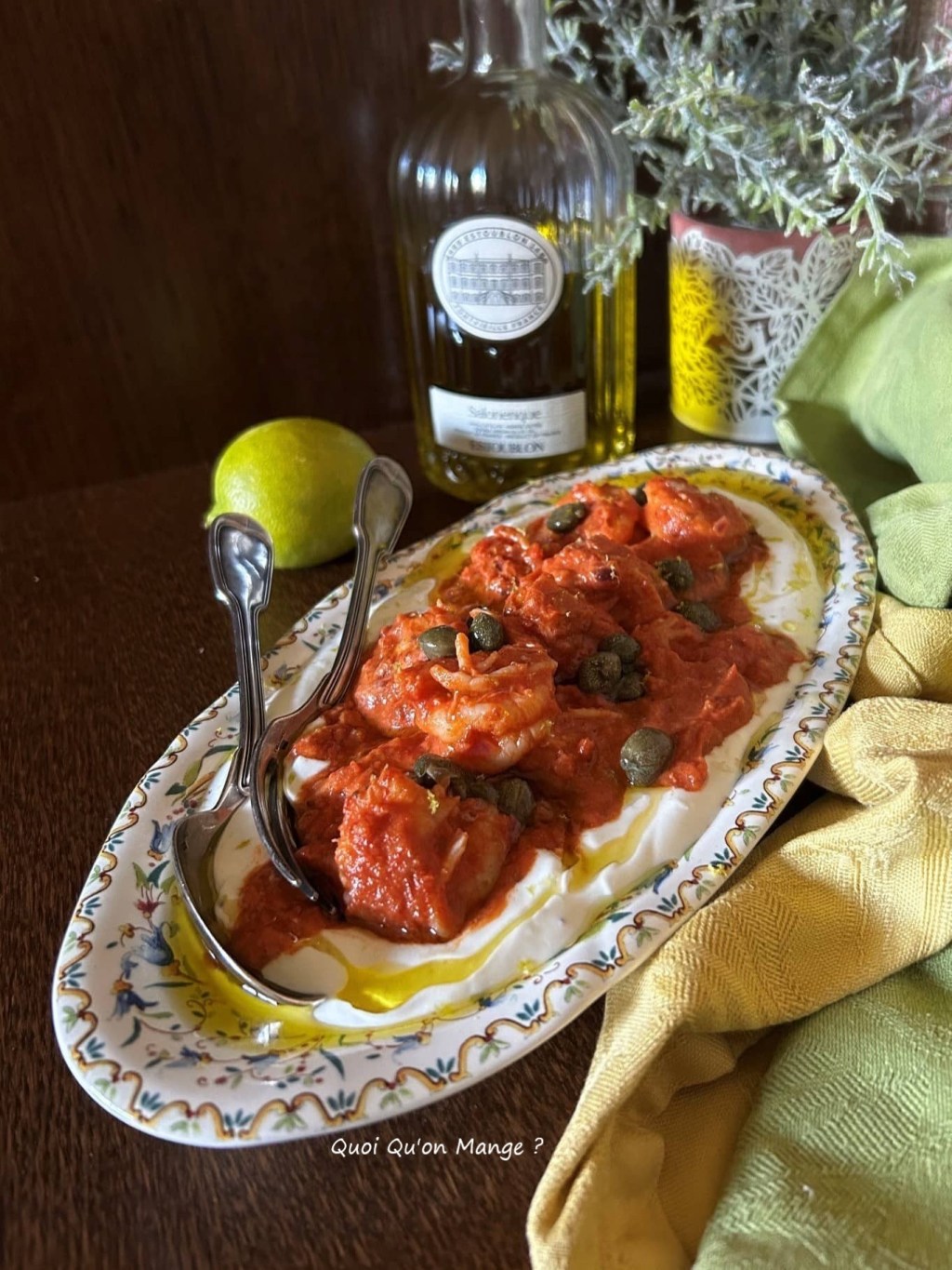 Crevettes au Tomates sur lit de Yaourt Grec | Comme une spécialité grecque à&nbsp;découvrir