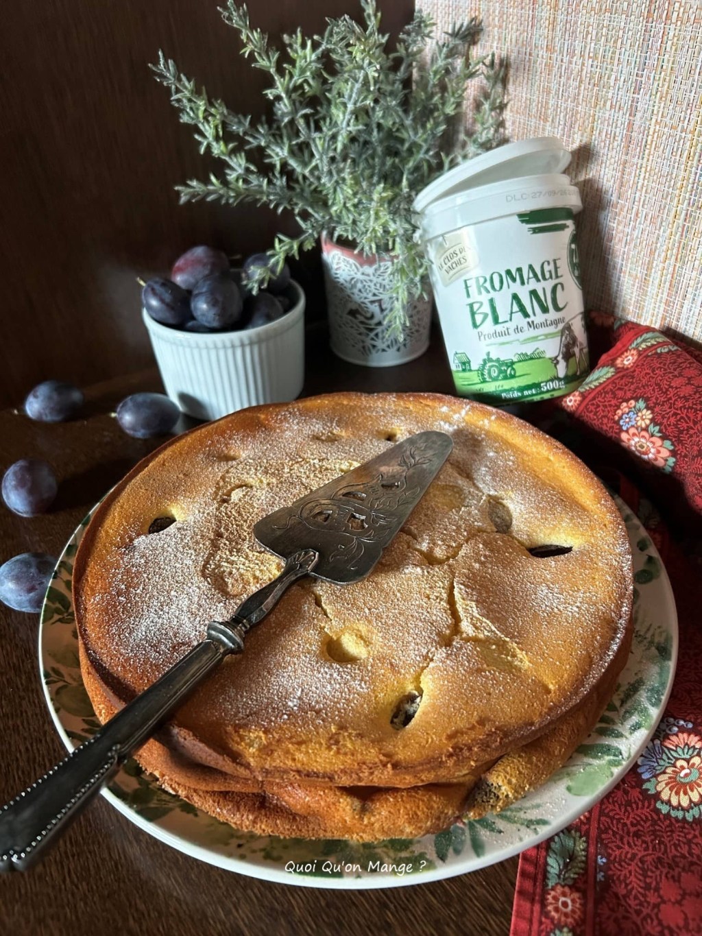 GĂąteau au Fromage Blanc et aux Quetsches