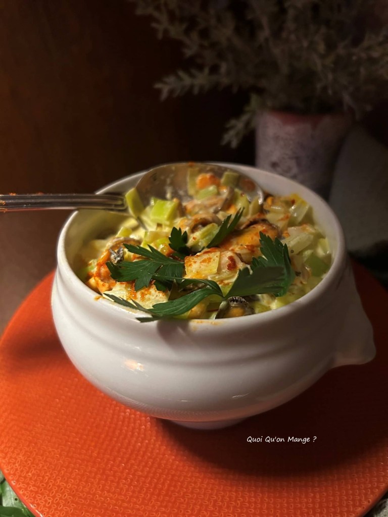 Moules & Poireaux Sauce Safranée