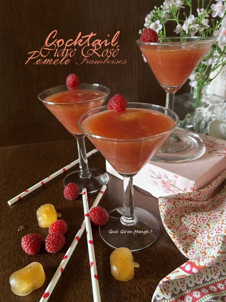 Cocktail Cidre Rosé - Pomelo & Framboises