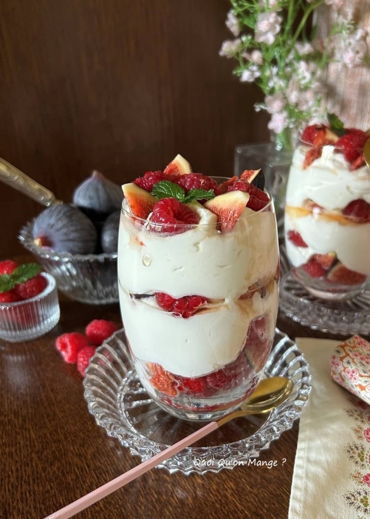 Verrines Mousse de Yaourt Grec - Figues & Framboises