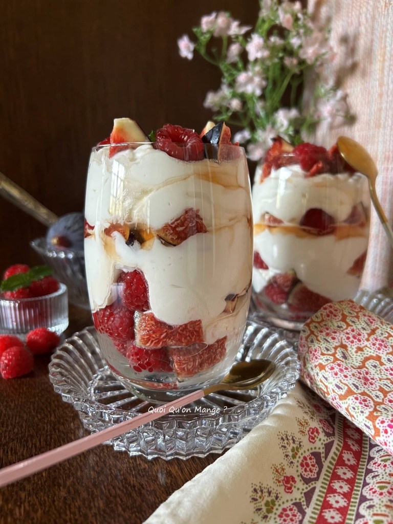 Verrines Mousse de Yaourt Grec - Figues & Framboises
